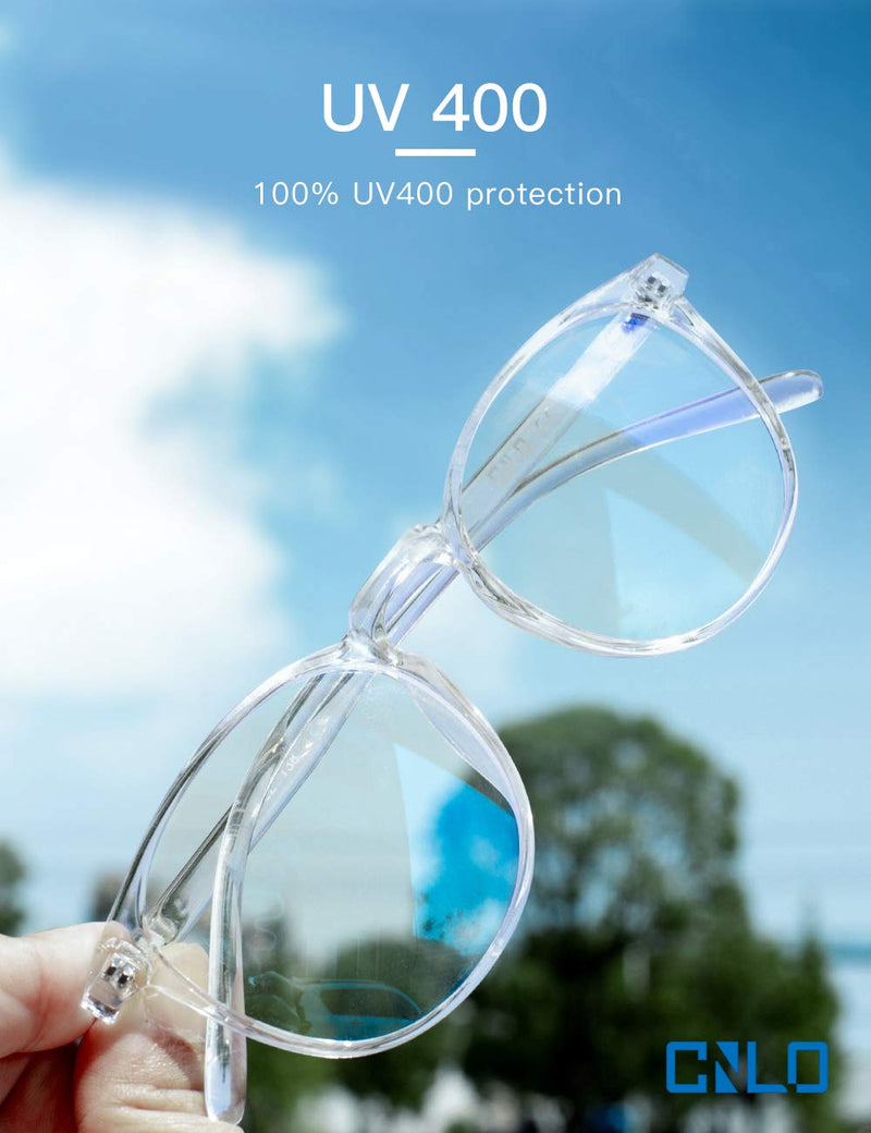 CNLO Blue Light Filter Glasses Computer Glasses Reduce Eye Strain Lightweight Frame Men Women Crystal - NewNest Australia