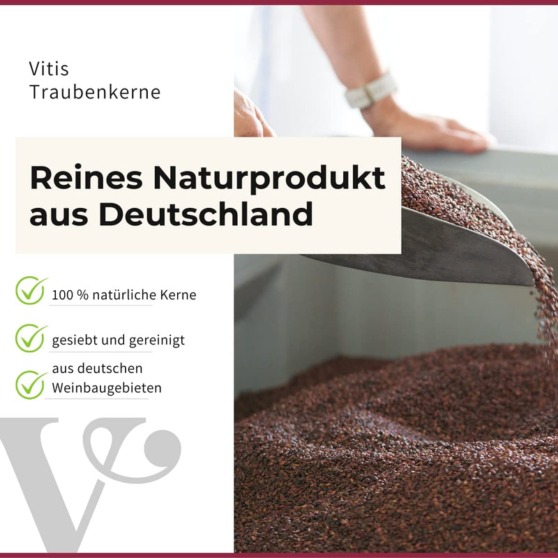 Vitis Vital Premium Grape Seeds loose | Pack 5kg | ideal filler for heat pads and cooling pads | Filling material for grain pillows | long temperature storage | 100% natural product - NewNest Australia