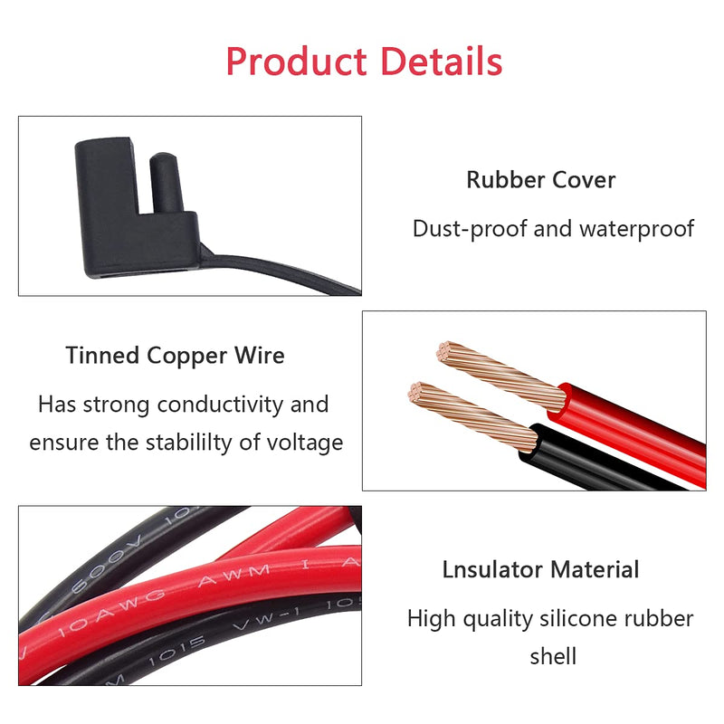 Billion wealth SAE Connector 1 to 1 2 3 4 SAE Connector Extension Cable (10 AWG 1 to 2) 10 AWG 1 to 2 - NewNest Australia