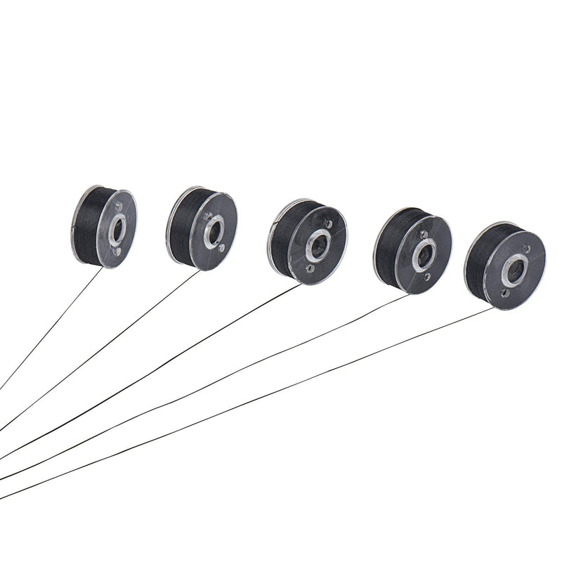 Simthread 144 Prewound Bobbin Thread Size L 60WT (SA155) for Husqvarna Viking pfaff Creative Vision Embroidery Machines Plastic Side - Black 60wt 144Black - NewNest Australia