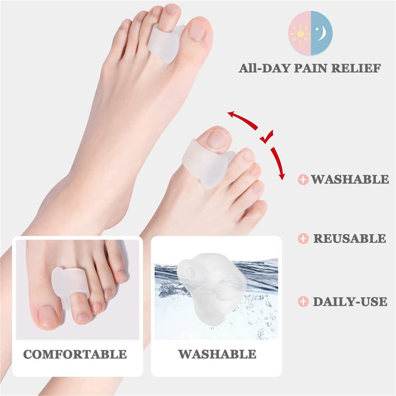 Gel Toe Separator, Small Toe Separator & Protector, 4 Pieces, New Material, Small Toe Valgus Corrector, For Overlapping Toes, Relief Small Toe Pressure And Pain. - NewNest Australia