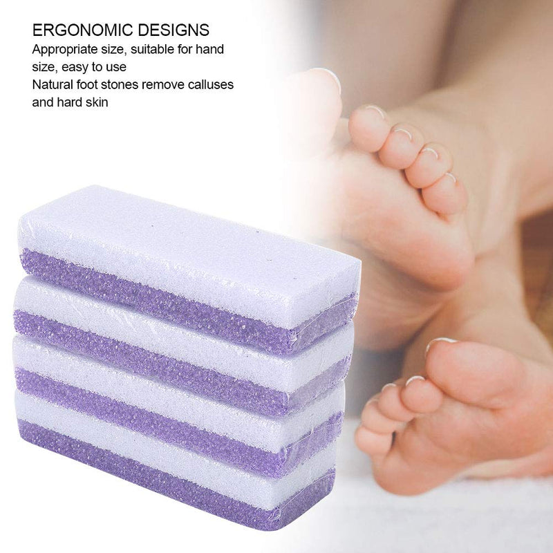 Foot Pumice Stone for Feet Hard Skin, Callus Remover and Foot Scrubber & Pedicure Exfoliator Tool, Professional Foot File Exfoliation Stone to Remove Dead Skin, Pack of 4 - NewNest Australia