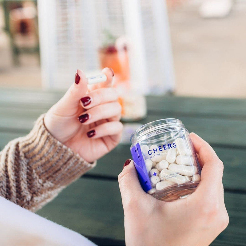 Cheers Restore Dihydromyricetin (DHM) Supplement - Reduces GABAa Rebound, Supports The Liver, Increases Acetaldehyde Metabolism. Feel Great After Drinking. (12 Doses) 1 - NewNest Australia