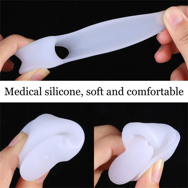 Gel Large Toe Separator Bunion Protector Pain Relief For Crooked Hallux Valgus Overlapping Toes Pressure Protection Corrector Shield Pad Separator Cushion 6 Pack - NewNest Australia