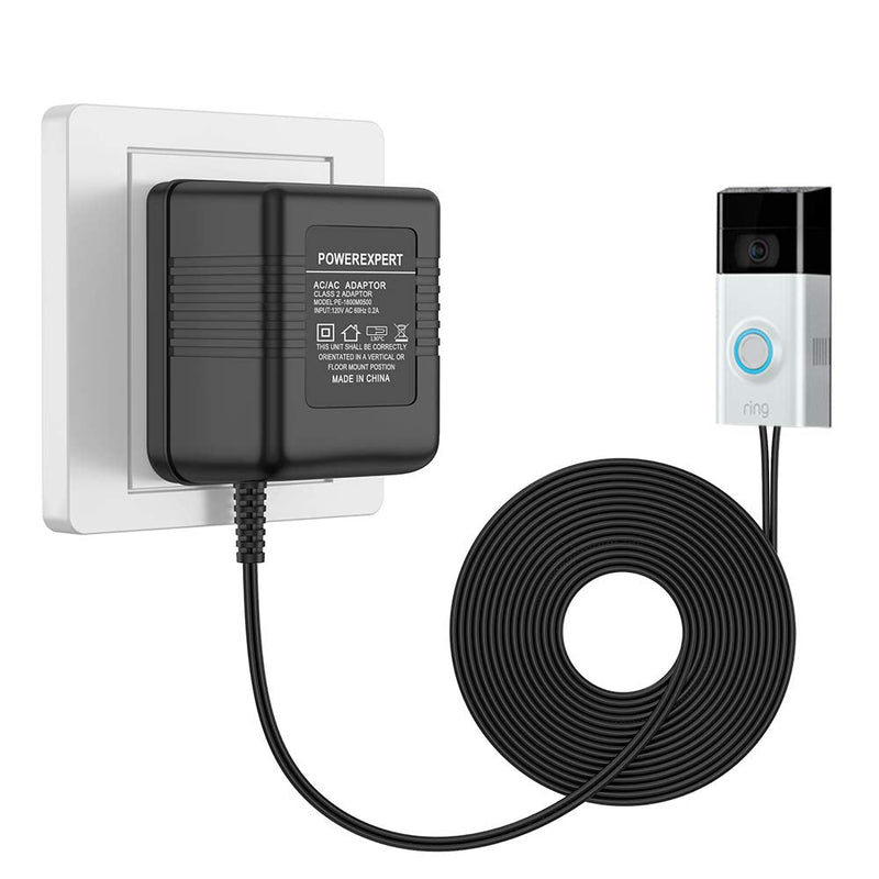 18V 500mA Video Doorbell Power Supply Adapter Compatible with Zmodo Doorbell/Nest Hello Doorbell Transformer(26FT Charging Cable) - NewNest Australia