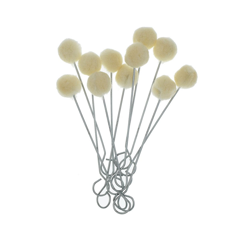 50 Pieces Wool Daubers Ball Brush Leather Dye Dauber Dyeing Applicator with Metal Handle for DIY Crafts Projects - NewNest Australia