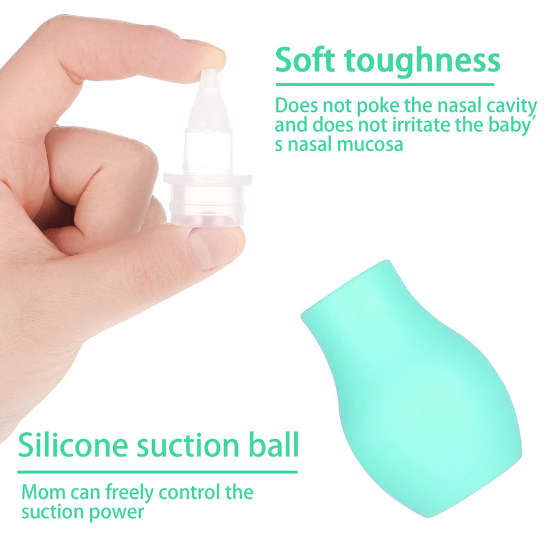 Firtink 2 Packs Baby Nasal Aspirator, Nasal Aspirator Newborn, Baby Nose Sucker Baby Nose Cleaner Baby Nasal Cleaner Mucus Removal for Newborns&Toddlers(Blue+Green) Blue+green - NewNest Australia