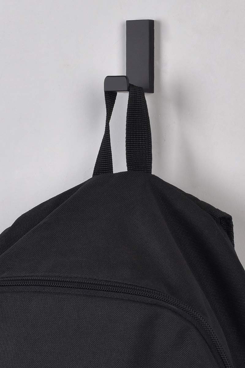 NewNest Australia - Coat Hooks Wall Mounted Towel Hooks Heavy Duty Single Robe Hanger for Bathroom Kitchen Office,3 Pack Anodized Aluminum (Black) Black 
