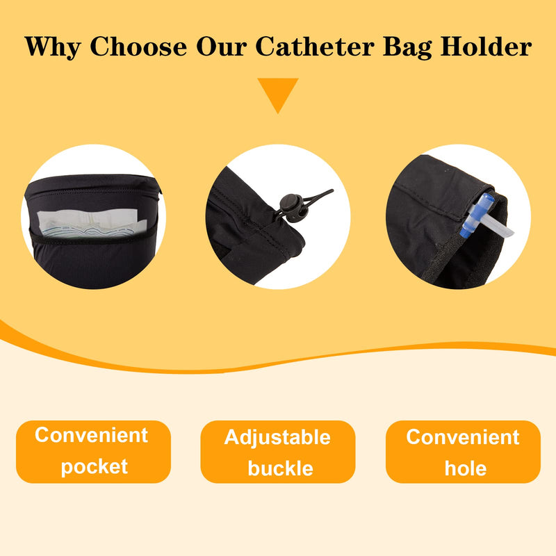 Catheter Leg Bag Holder, Catheter Sleeves, Urine Leg Bag, Fixing Catheter Sleeves, Foley Catheter Bag Holder, Leg Strap, Urinary Incontinence Catheter Accessories (M) - NewNest Australia