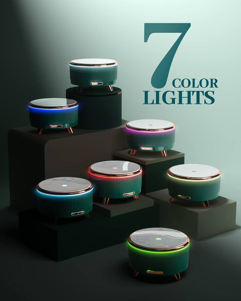 Diffusers for Essential Oils Large Room, 500ml Aromatherapy Diffuser，7 Colors Changed Green - NewNest Australia