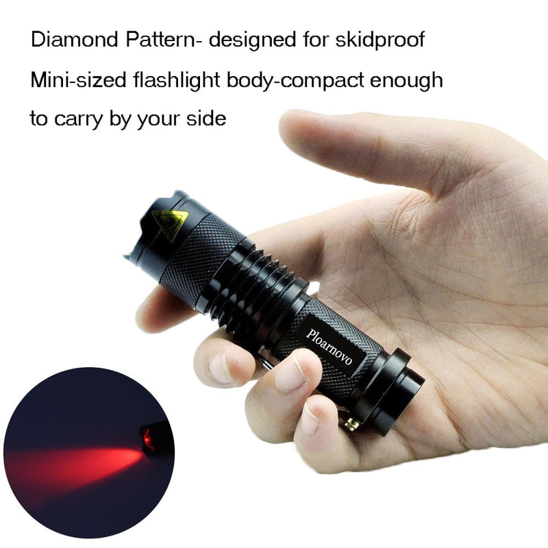 4 Pack Tactical Red LED Flashlight Red Torch Best Mini Red light Handheld Light - Portable, Zoomable, Water & Shock Resistant Red Flashlights with Clip For Fishing Hunting Detector Astrophotography 4 Pack Red Light - NewNest Australia