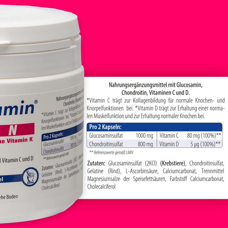 Arthrosamin N Joint Capsules Without Vitamin K, High Dose With Glucosamine And Chondroitin For Smooth Joints - The Original From The Pharmacy - Can Also Be Used With Blood Thinners - Economy Pack Of - NewNest Australia