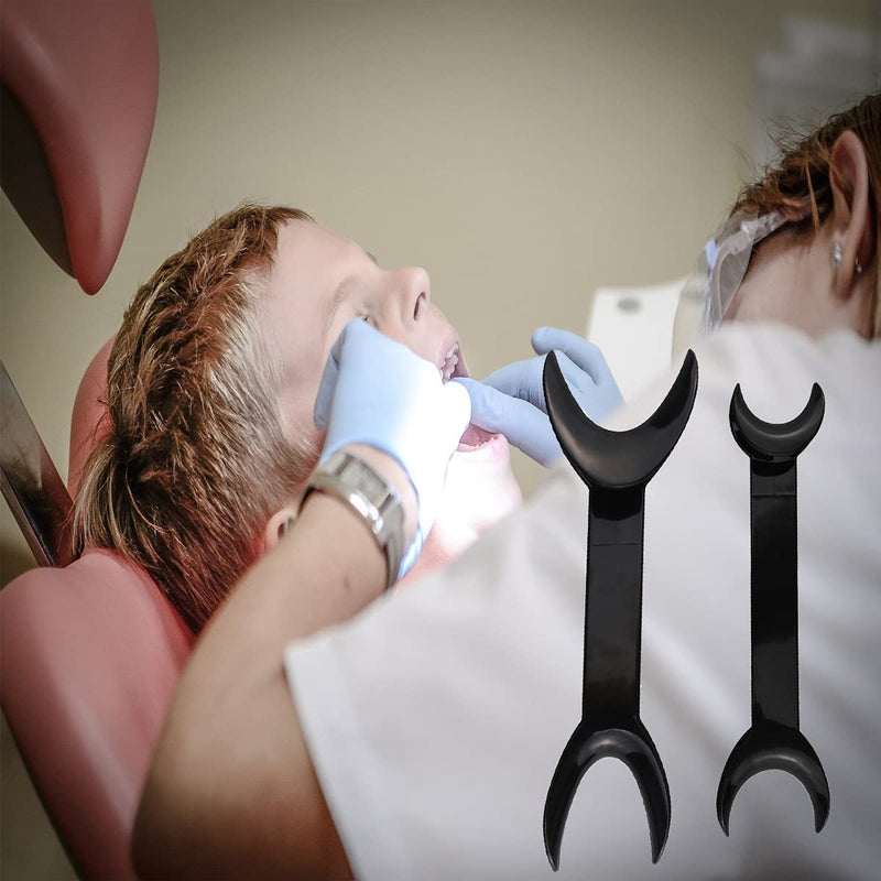 8 Pieces Black T-Shape Intraoral Cheek Lip Retractor, 4 Large Sizes + 4 Small Sizes Double Head Mouth Opener For Teeth Whitening, Dental Orthodontic Oral Care Tool - NewNest Australia