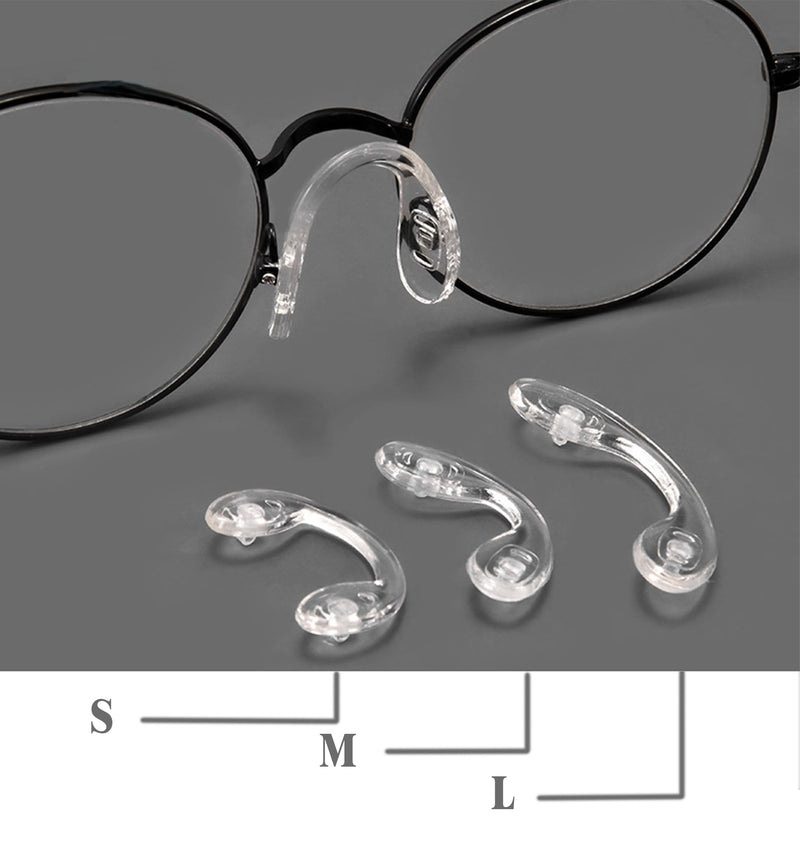 Silicone Nose Pads, Pack Of 3 Glasses Nose Pads U-Shape Glasses Repair Set With Small Screws Nuts, Silicone Nose Pads, Micro Screwdriver, 3 Different Sizes, For Glasses And Sunglasses - NewNest Australia