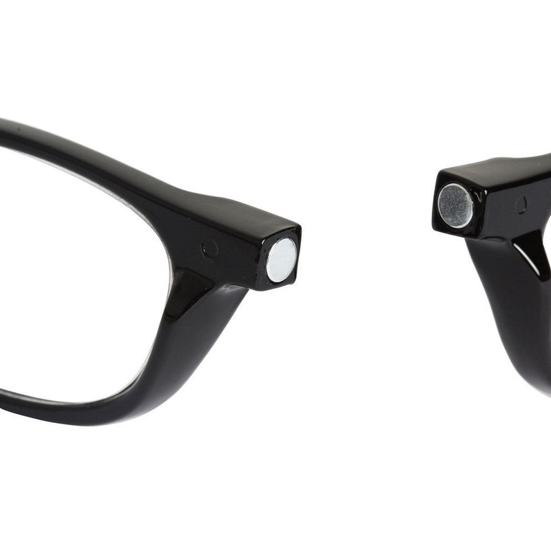 TBOC Pack: Reading Glasses Reading Aid for Men Women - (Two Units) Diopter +3.00 Black Frame Strength PC Mobile Phone Foldable Woman Man Magnetic Closure Clip Presbyopia Presbyopia +3.00 Diopter (Pack of 2) Black + Black - NewNest Australia