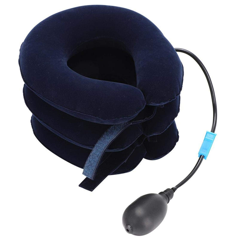 Inflatable Cervical Traction Device, Portable Adjustable Neck Stretcher, Neck Support Clamp For Spine Decompression, Neck Pain Relief And Relaxation (Average Blue) - NewNest Australia