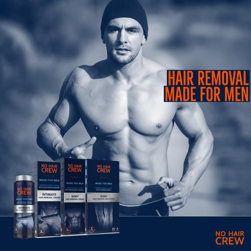 2 x NO HAIR CREW depilatory cream for the intimate area - extra gentle hair removal for men (set 2 x 100ml) - NewNest Australia