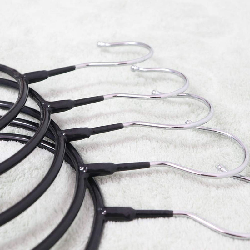 NewNest Australia - Joyindecor Belt/Scarf Hangers for Closet - 8 PCS Nonslip Steel Tie Rings Holder Organizer for Neckties, Shawls Scarves, Pashminas (8 Pack, Black) 8 Pack, Black 