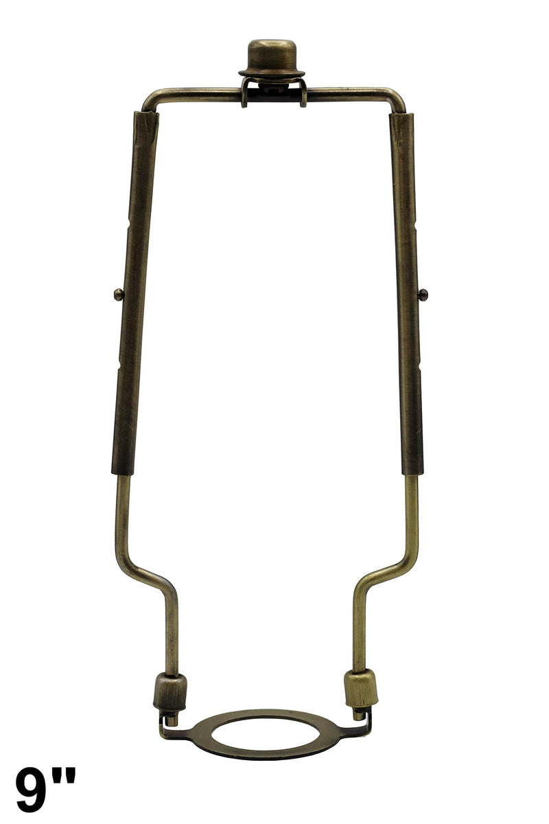 Creative Hobbies Adjustable Lamp Harp 8" 9" 10" Includes Regular Base and Uno Base and Finial (Antique Brass) Antique Brass - NewNest Australia