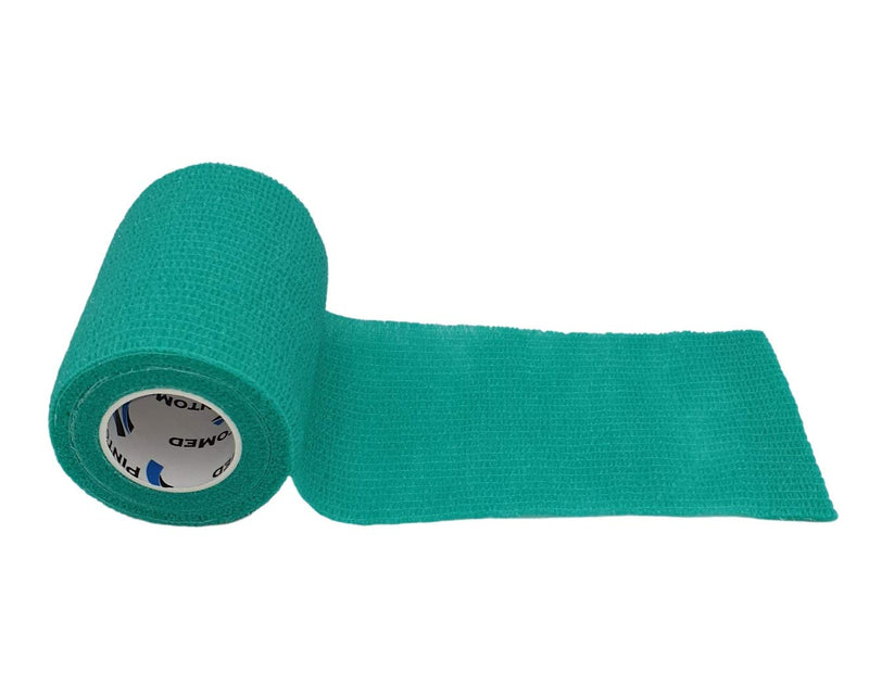 Pintomed Self-Adhesive Bandage Stretched - 10 X Green Bandages Rolls - 10 Cm X 4.5 M Cohesive Bandage Bandage Fixation Bandage Self-Adhesive Health Plaster Sports Tape Piece For Wrist Leg Arm Vet Wrap - NewNest Australia