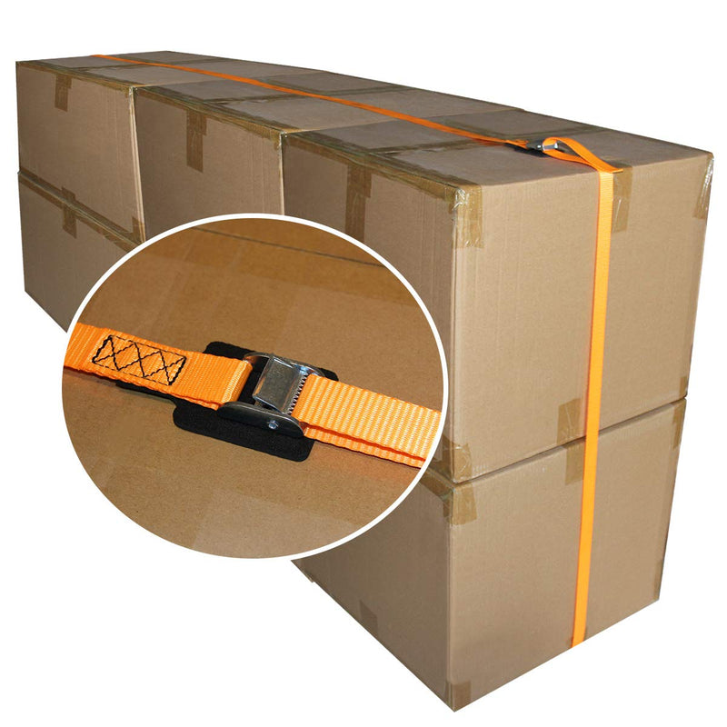 JCHL Sturdy 20-foot-by-1-inch Tie Down Strap Lashing Strap Cargo Tie-Down Strap Padded Cam Lock Buckle 1000lbs Capacity (2-Pack) Orange-2Pack - NewNest Australia