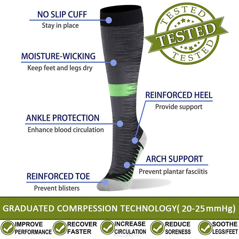 Shyl~Jier Compression Stockings For Men And Women, Compression Socks, Support Stockings (15-20 Mmhg), Running Stockings, Compression For Sports, Flight, Running, Hiking, Travel, Cycling - NewNest Australia