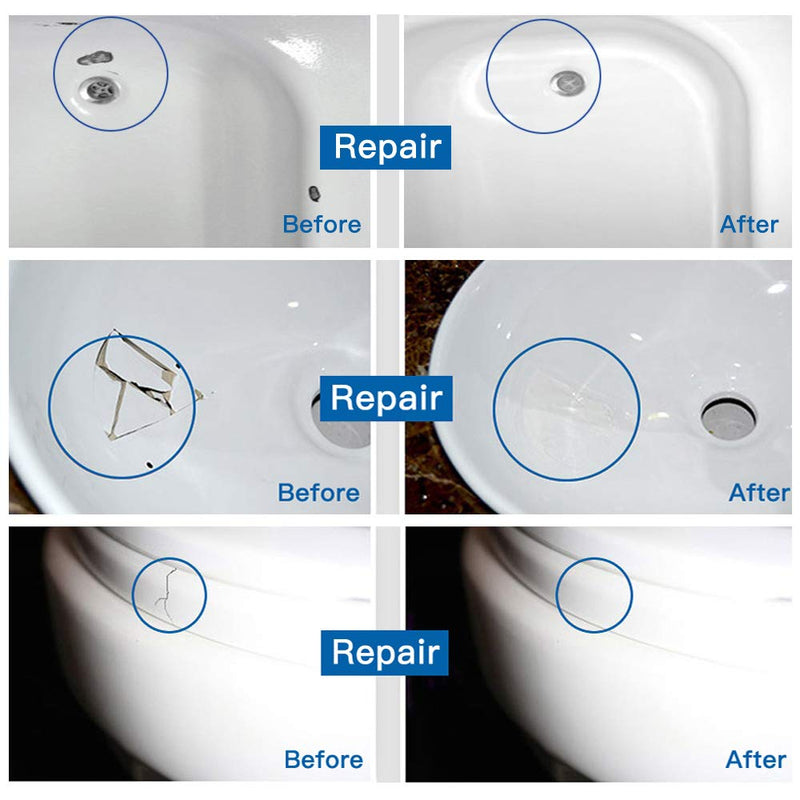 Tub, Tile and Shower Repair Kit - White | Fiberglass and Porcelain Repair | Shower & Countertop - Bathtub Refinishing Kit - NewNest Australia