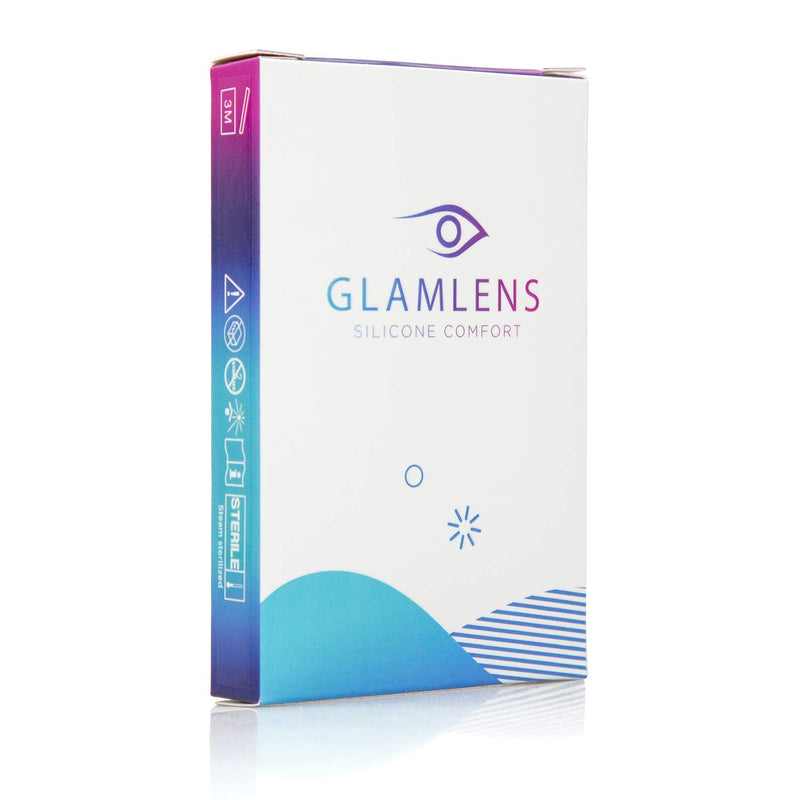 Glamlens Milan Gray + Container | Very Strong Opaque Natural Gray Contact Lenses Colored Monthly Contact Lenses Made Of Silicone Hydrogel | 1 Pair (2 Pieces) | Dia 2 P.M. | Without Strength - NewNest Australia