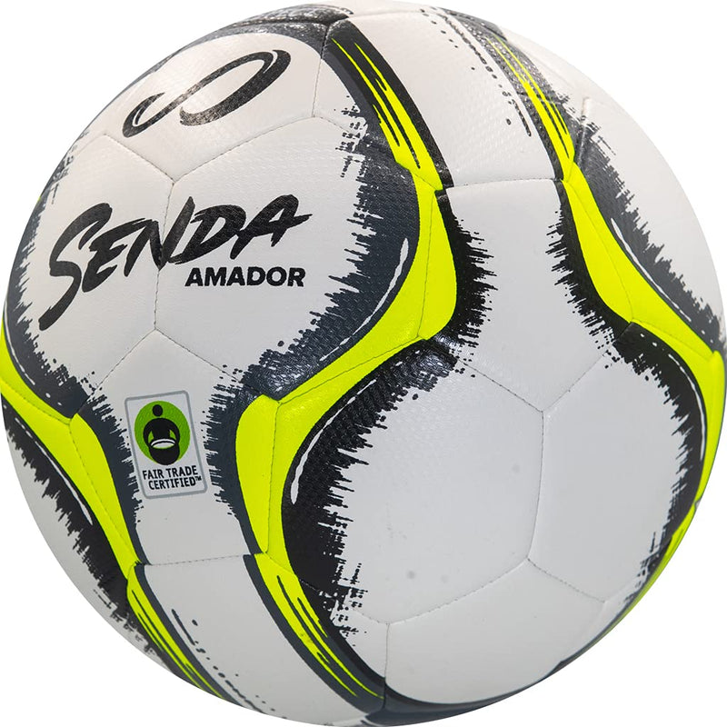 Senda Amador Training Soccer Ball, Fair Trade Certified White/Orange Size 3 - NewNest Australia