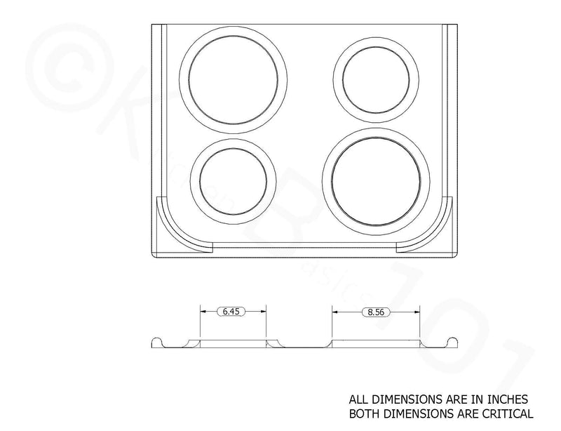 KITCHEN BASICS 101 WB31T10010 and WB31T10011 Replacement Chrome Drip Pans for GE/Hotpoint Electric Range with Locking Slot - Includes 2 6-Inch and 2 8-Inch Pans, 4 Pack - NewNest Australia
