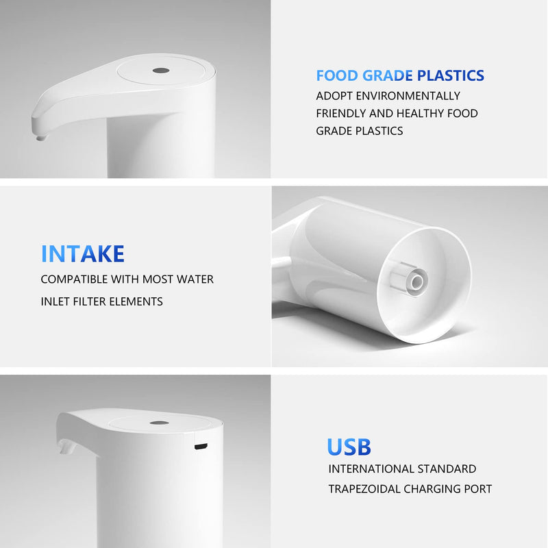 Electric Water Bottle Pump, Water Bottle Dispenser,USB Charging Drinking Water Dispenser, Universal Water Pump for 5 Gallon Water Jugs Bottles, Portable Water Dispenser for Home Camping - NewNest Australia