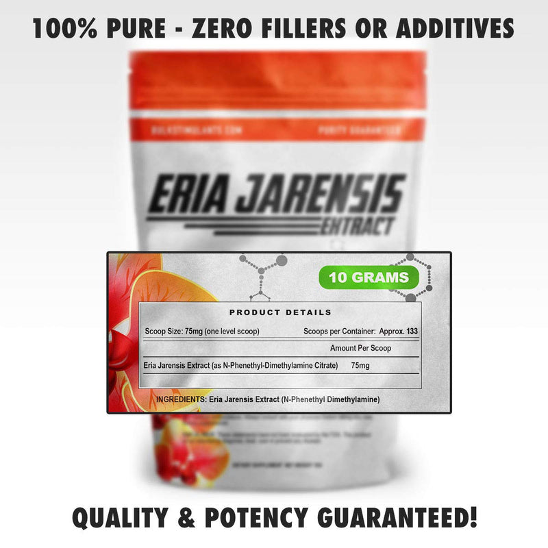 ERIA JARENSIS Extract - Bulk Powder 10 Grams 133 Servings - New Pea Supplement ✮ New Stimulant and NOOTROPIC ✮ Increase Focus Energy Cognitive Performance - Scoop Included - NewNest Australia