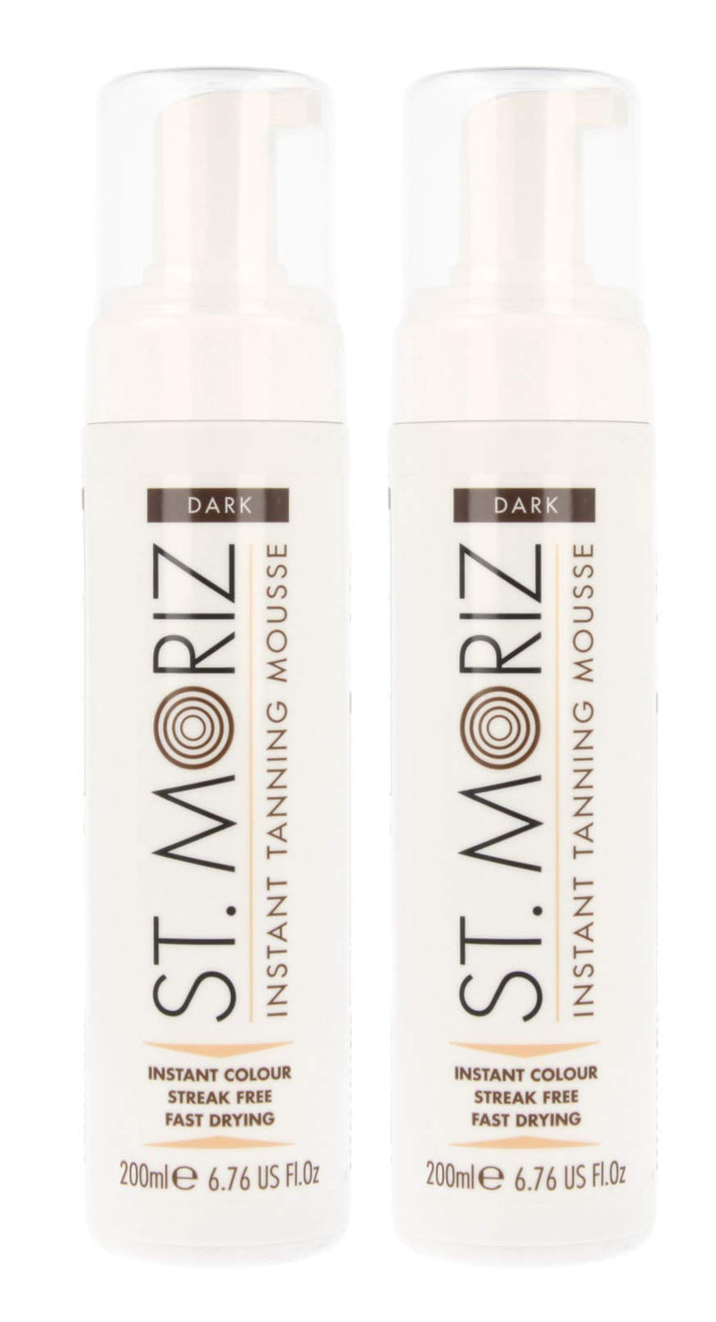 St Moriz Instant Self Tanning Mousse in Dark Tone with Mitt - 2 x 200 ml - NewNest Australia