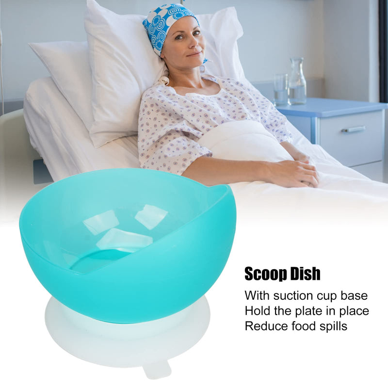 Scoop Plates for Disabled Adults, Non Slip Plate for Disabled Adults, Scoop Dish Plates Bowls with Suction Base Self Feeding Auxiliary Tableware for Elderly Adults - NewNest Australia