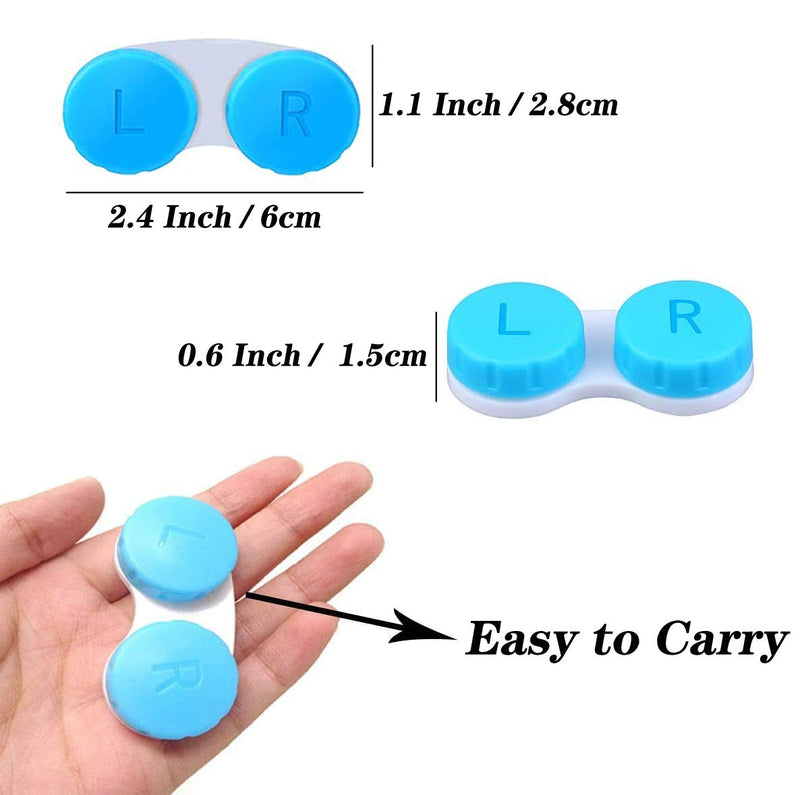 KISEER 12 Pack Colourful Contact Lens Case Box Holder Container Soak Storage Kit - NewNest Australia