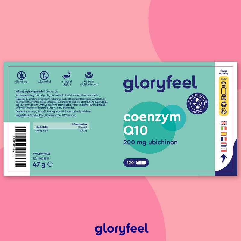 Coenzyme Q10 High Dose - 200 Mg Pure Q10 (Ubiquinone) Per Capsule - 120 Vegan Capsules (4 Months) - Coq10 From Vegetable Fermentation - Laboratory Tested, No Additives Made In Germany - NewNest Australia