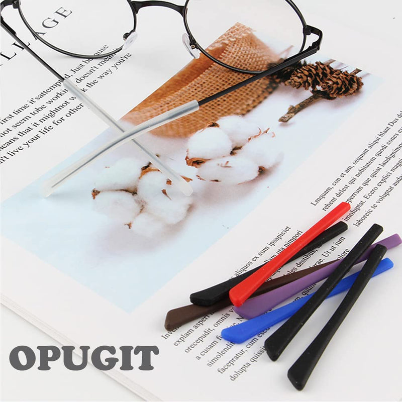 OPUGIT Eyeglass Replacement Temples, Silicone Eyeglass End Tips Ear Sock Pieces Tube Sleeve for Thin Metal Eyeglass Legs, 8 Pairs,Black Black - NewNest Australia