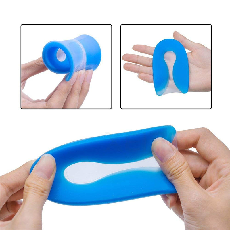 CAREOR Heel Cushion Inserts, U-Shaped Silicone Heel Pad Heel Coaster Support Heel Pad Plantar Fasciitis Pad Heel Spur Relief Toe Pain and Shock Absorption Support (L) L (Pack of 1) - NewNest Australia