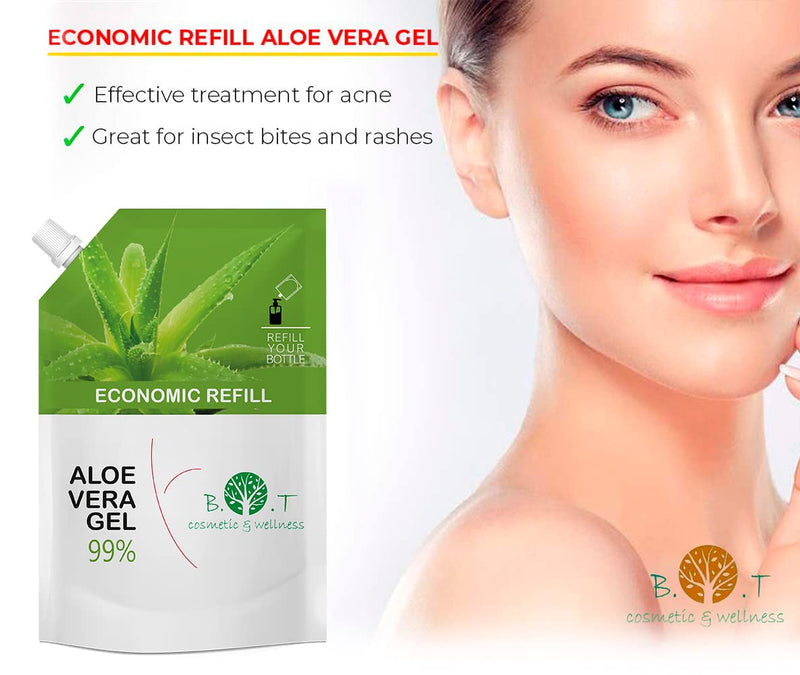 Aloe Vera Gel 99% Pure. Aloe Vera from the Canary Islands, Spain. 100% Natural Skin Care (Body and Face) and Hair Care. Family Saver Format 250 ml 8.8fl oz - NewNest Australia