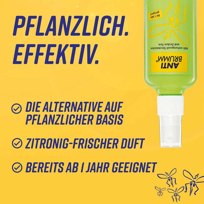 Anti Brumm Naturel pump spray, 75 ml: Insect repellent based on plant ingredients for effective protection against mosquitoes and ticks 75 ml (pack of 1) - NewNest Australia