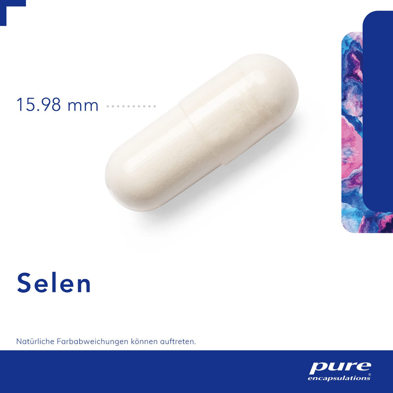 Pure Encapsulations - Selenium (selenomethionine) - Organically bound selenium methionine for the sustainable supply of the thyroid and immune system - 60 vegan capsules 60 pieces (pack of 1) - NewNest Australia