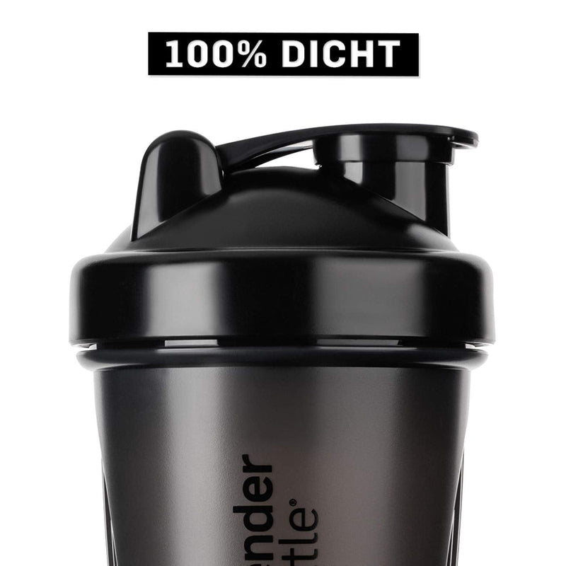 BlenderBottle Classic Shaker with BlenderBall, ideal as a protein shaker, protein shaker, water bottle, drinking bottle, BPA free, scaled up to 600 ml, capacity 820 ml, black - NewNest Australia