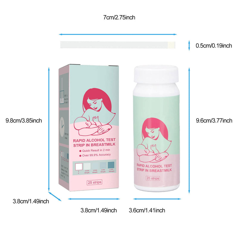 Milkscreen Test Strips, 25 Piece Breast Milk Test Strips, Accurate Quick Results in 2 Minutes, Breast Milk Detection Strips with Bottle for Testing Breastfeeding Mothers - NewNest Australia