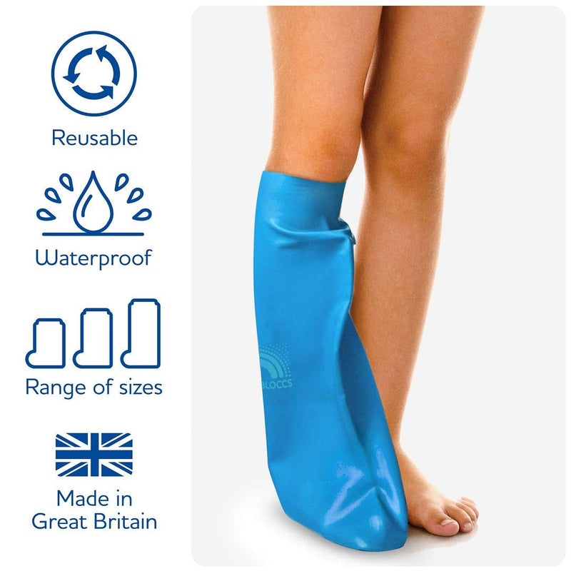 Bloccs - Waterproof Cast Leg Protector - #CL78-XS - Kids (XS) Blue XS (Pack of 1) - NewNest Australia