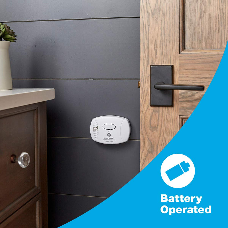 First Alert CO400FF Battery Powered Carbon Monoxide Alarm, Pack of 1, White Detector - NewNest Australia