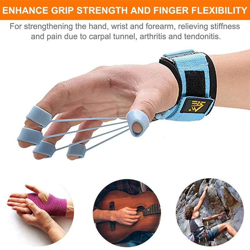 Finger Exerciser Hand Strengthener Hand Exercise Equipment Finger Resistance Band Climbing Finger Strengthener Guitar Finger Stretcher Wmoisnuos Finger Extensor Strengthener 40LB - NewNest Australia