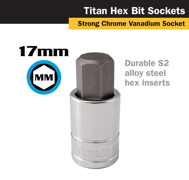 Titan 15617 1/2-Inch Drive x 17mm Hex Bit Socket 17 mm - NewNest Australia