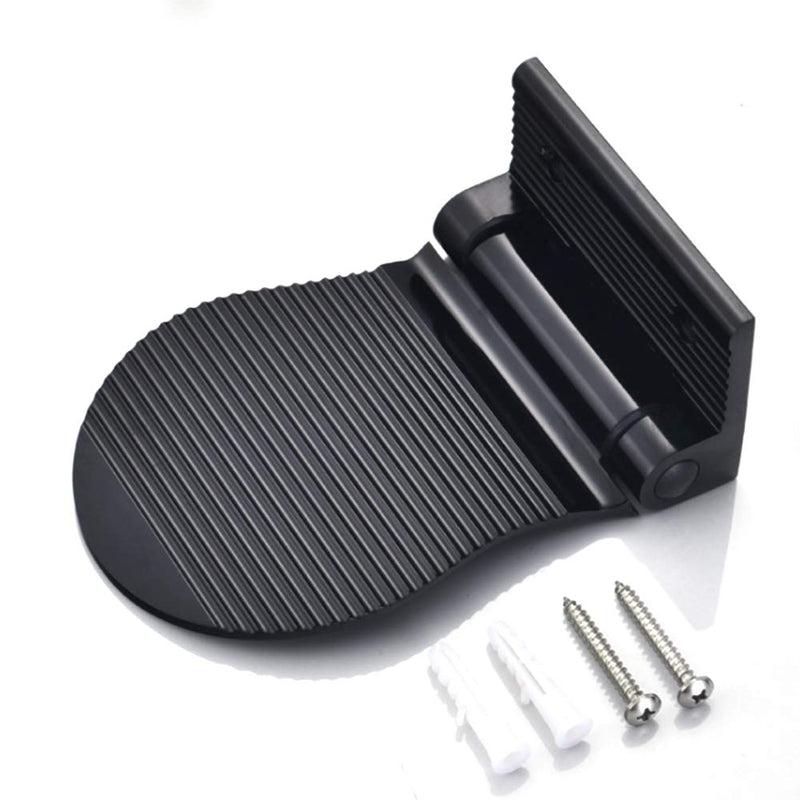 KAIISSA Aluminum Non-Slip Shower Foot Rest, Bathroom Shower Pedal, Shower Shaving Foot Rest, Heavy Duty Foldable Foot Rest Step, Mommy's Helper Safe Grip Foot Rest with Fixing Screws, Black Finish - NewNest Australia