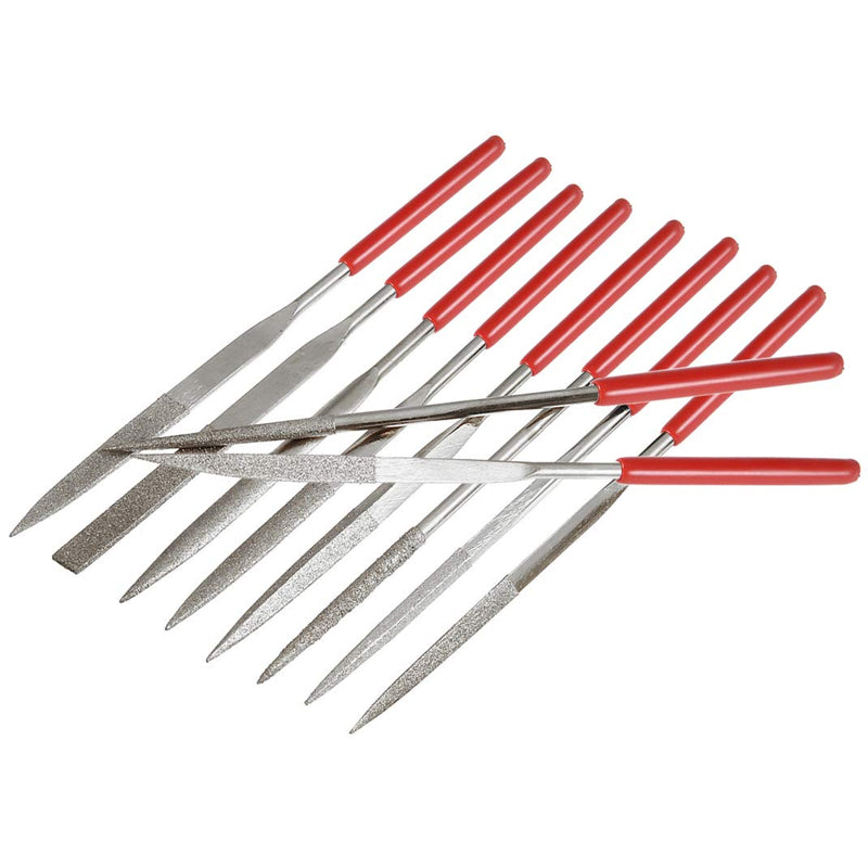 Yakamoz 10 Pcs Fine Diamond File Set Metal Round Needle Files Triangular Square Flat Shape Jeweler Files Set Rasp Riffler File Tool Kit for Glass Wood Stone Jewelry Carving Sanding Polishing, 5x180mm - NewNest Australia