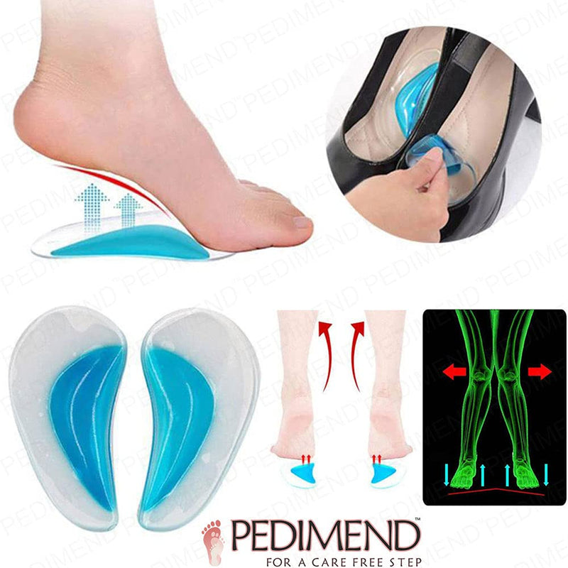 Pedimend™ 3 Pairs Orthopaedic Inserts for Fallen Arches | Arch Supports Over Pronation for Flat Feet | Silica Gel Foot Pad Cushion | Orthotic Morton Neuroma Shock Absorber Shoe Insoles - NewNest Australia